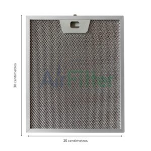 Filtro en aluminio para campanas extractoras de isla y península marca General Electric
